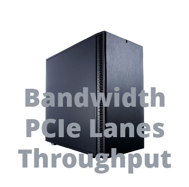 Bandbreedte, throughput, PCIe Lanes de verschillen bij de huidige generatie CPUs